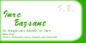 imre bazsant business card